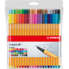 Micropunta/Felpa, Point 88, Punta Fina  0.4 mm, Estuche x 40. 40 Colores Surtidos